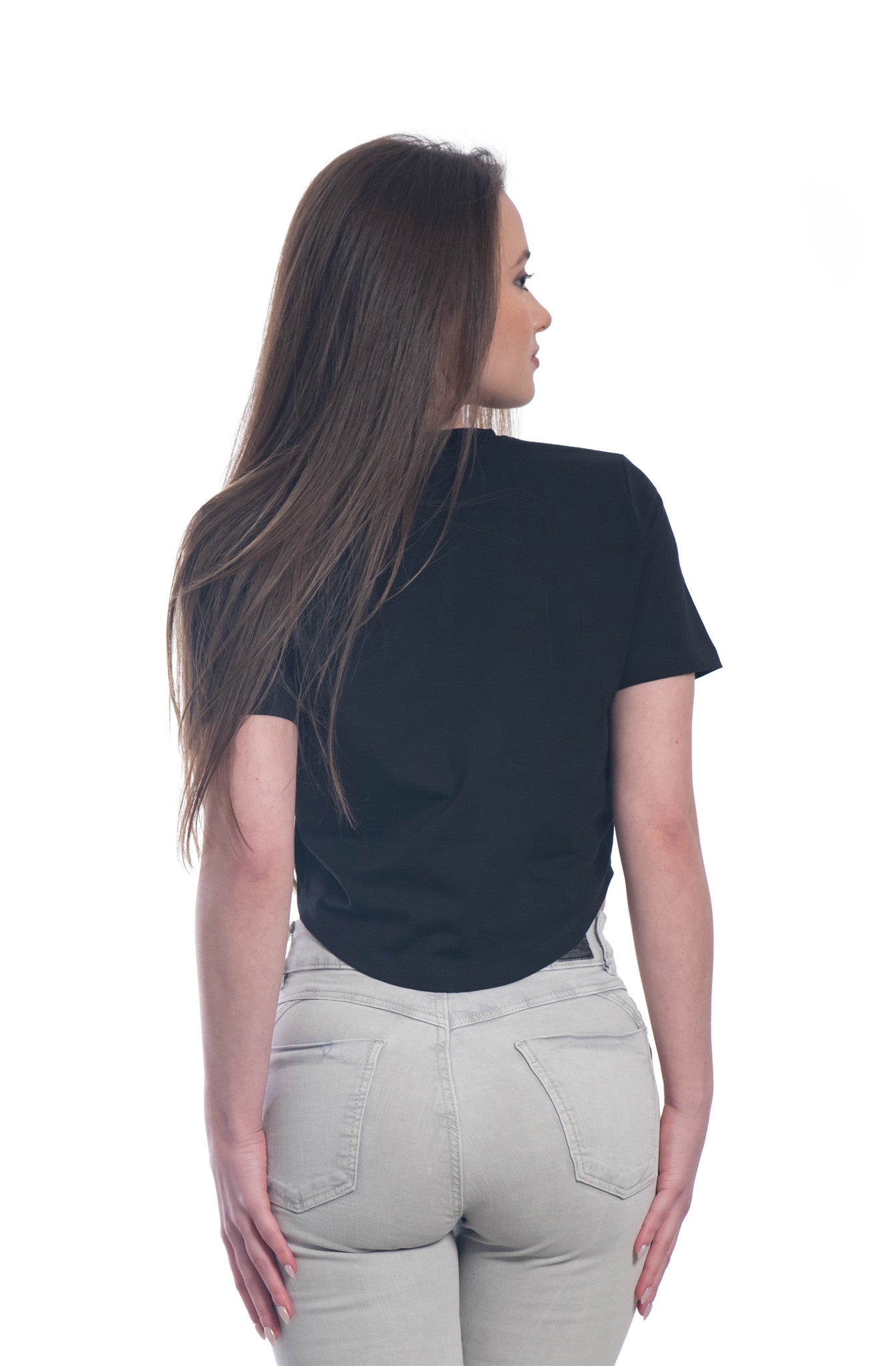 Ruffled High Neck Contrast Side Tie Top